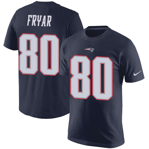 NFL Nike New England Patriots #80 Irving Fryar Navy Blue Rush Pride Name & Number T-Shirt