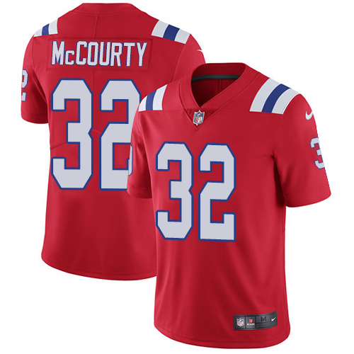 Men's Nike New England Patriots #32 Devin McCourty Red Alternate Vapor Untouchable Limited Player NFL Jersey