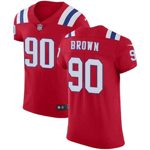 Men's Nike New England Patriots #90 Malcom Brown Red Alternate Vapor Untouchable Elite Player NFL Jersey