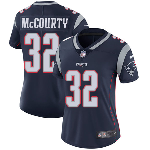 Women's Nike New England Patriots #32 Devin McCourty Navy Blue Team Color Vapor Untouchable Limited Player NFL Jersey