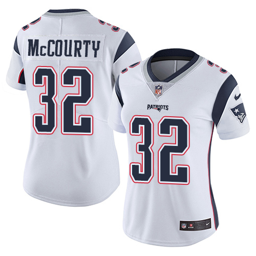 Women's Nike New England Patriots #32 Devin McCourty White Vapor Untouchable Limited Player NFL Jersey