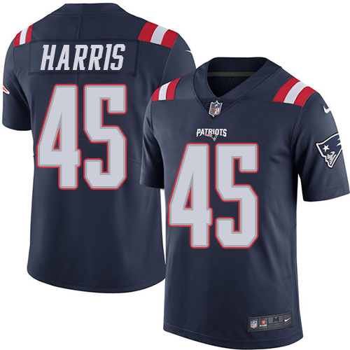 Men's Nike New England Patriots #45 David Harris Limited Navy Blue Rush Vapor Untouchable NFL Jersey