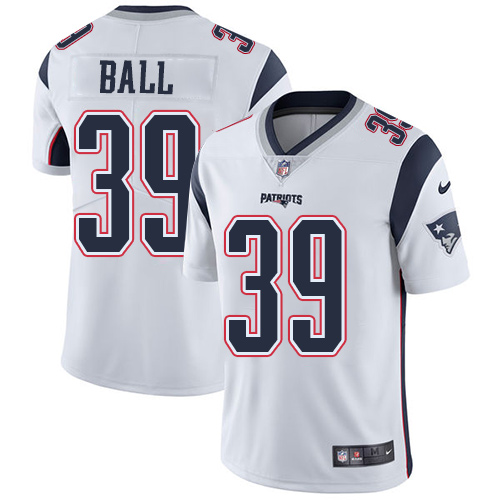 Men's Nike New England Patriots #39 Montee Ball White Vapor Untouchable Limited Player NFL Jersey