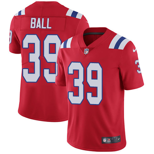 Men's Nike New England Patriots #39 Montee Ball Red Alternate Vapor Untouchable Limited Player NFL Jersey
