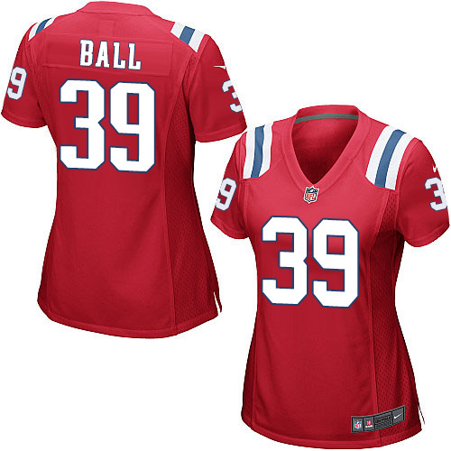 Women's Nike New England Patriots #39 Montee Ball Game Red Alternate NFL Jersey