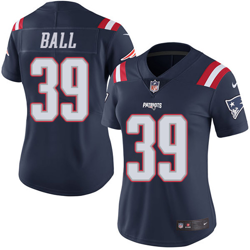 Women's Nike New England Patriots #39 Montee Ball Limited Navy Blue Rush Vapor Untouchable NFL Jersey