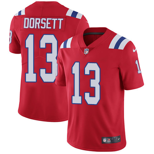 Youth Nike New England Patriots #13 Phillip Dorsett Red Alternate Vapor Untouchable Limited Player NFL Jersey