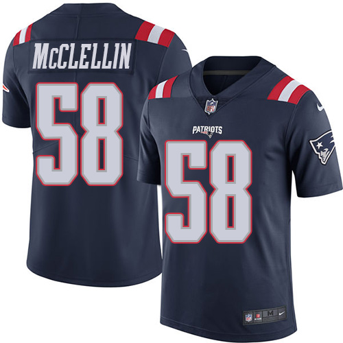 Youth Nike New England Patriots #58 Shea McClellin Limited Navy Blue Rush Vapor Untouchable NFL Jersey
