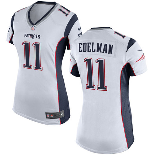 Women's Nike New England Patriots #11 Julian Edelman Game White NFL Jersey