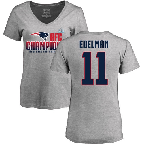 Women's Nike New England Patriots #11 Julian Edelman Red Alternate Vapor Untouchable Elite Player NFL Jersey