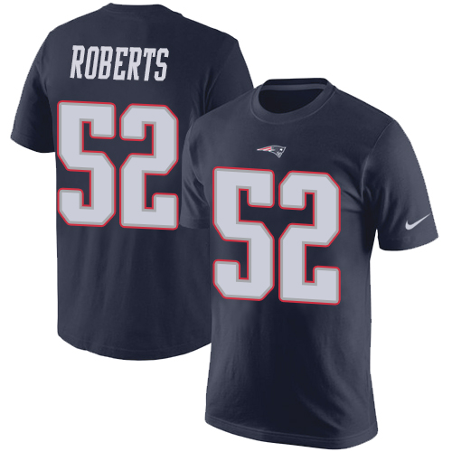 NFL Nike New England Patriots #52 Elandon Roberts Navy Blue Rush Pride Name & Number T-Shirt