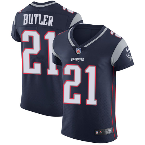 Men's Nike New England Patriots #21 Malcolm Butler Navy Blue Team Color Vapor Untouchable Elite Player NFL Jersey
