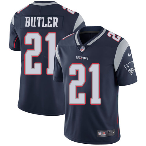 Men's Nike New England Patriots #21 Malcolm Butler Navy Blue Team Color Vapor Untouchable Limited Player NFL Jersey