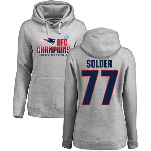 Women's Nike New England Patriots #77 Nate Solder White Vapor Untouchable Elite Player NFL Jersey