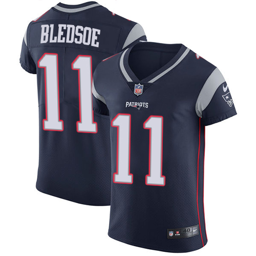 Men's Nike New England Patriots #11 Drew Bledsoe Navy Blue Team Color Vapor Untouchable Elite Player NFL Jersey