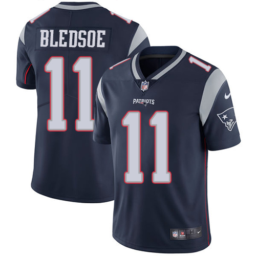Men's Nike New England Patriots #11 Drew Bledsoe Navy Blue Team Color Vapor Untouchable Limited Player NFL Jersey