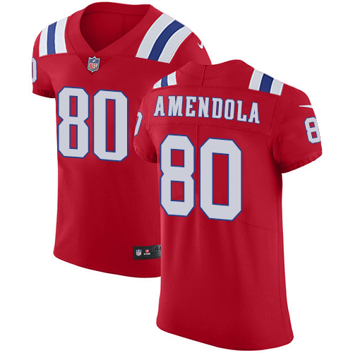Men's Nike New England Patriots #80 Danny Amendola Red Alternate Vapor Untouchable Elite Player NFL Jersey