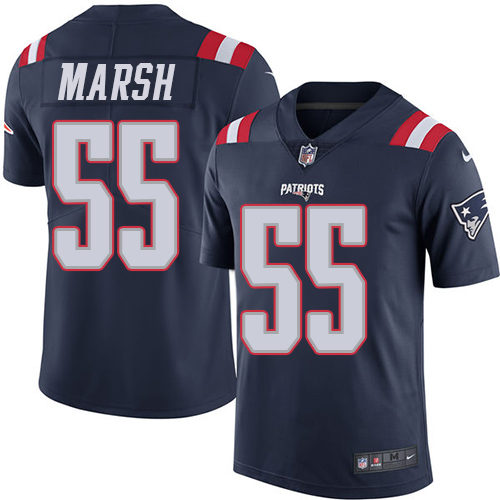 Men's Nike New England Patriots #55 Cassius Marsh Limited Navy Blue Rush Vapor Untouchable NFL Jersey