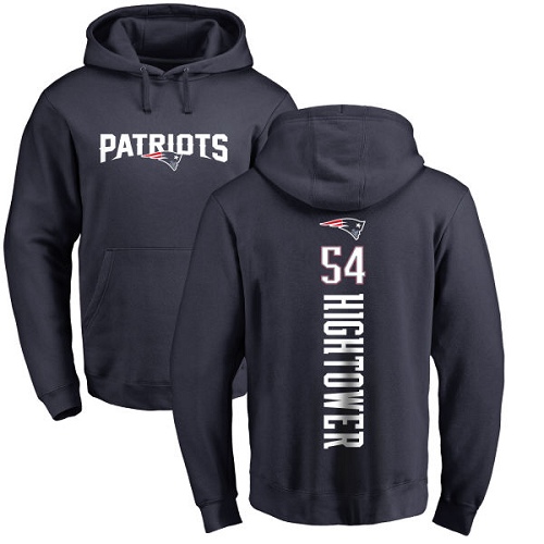 NFL Nike New England Patriots #54 Dont'a Hightower Navy Blue Backer Pullover Hoodie
