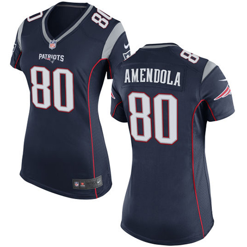 Women's Nike New England Patriots #80 Danny Amendola Game Navy Blue Team Color NFL Jersey