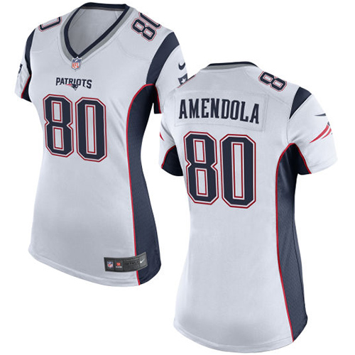 Women's Nike New England Patriots #80 Danny Amendola Game White NFL Jersey