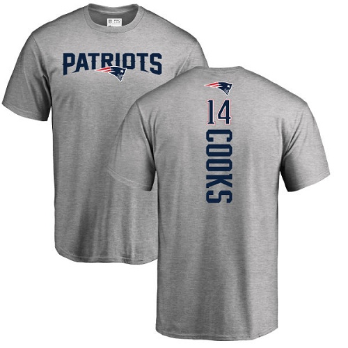 NFL Nike New England Patriots #14 Brandin Cooks Ash Backer T-Shirt