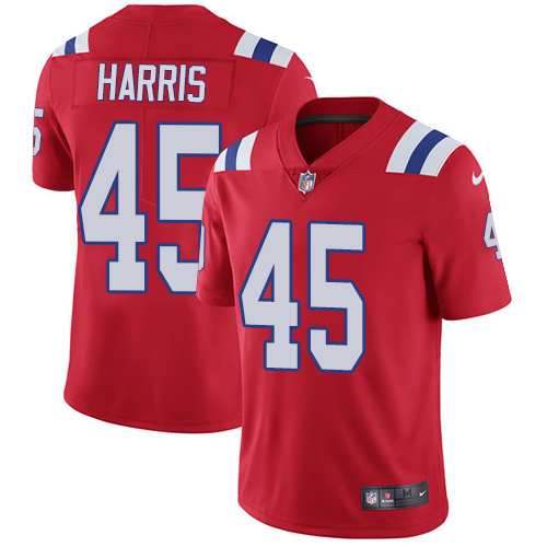 Men's Nike New England Patriots #45 David Harris Red Alternate Vapor Untouchable Limited Player NFL Jersey