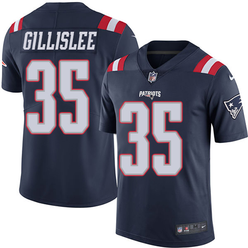 Men's Nike New England Patriots #35 Mike Gillislee Limited Navy Blue Rush Vapor Untouchable NFL Jersey