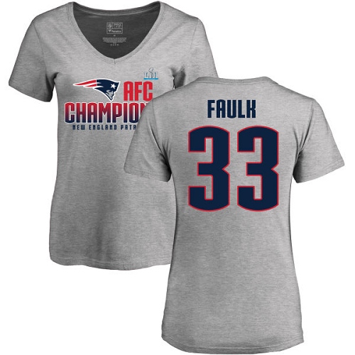 Women's Nike New England Patriots #33 Kevin Faulk Red Alternate Vapor Untouchable Elite Player NFL Jersey