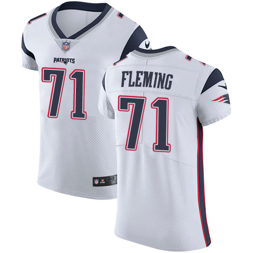 Men's Nike New England Patriots #71 Cameron Fleming White Vapor Untouchable Elite Player NFL Jersey