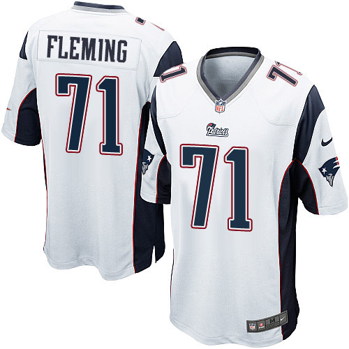 Men's Nike New England Patriots #71 Cameron Fleming Game White NFL Jersey