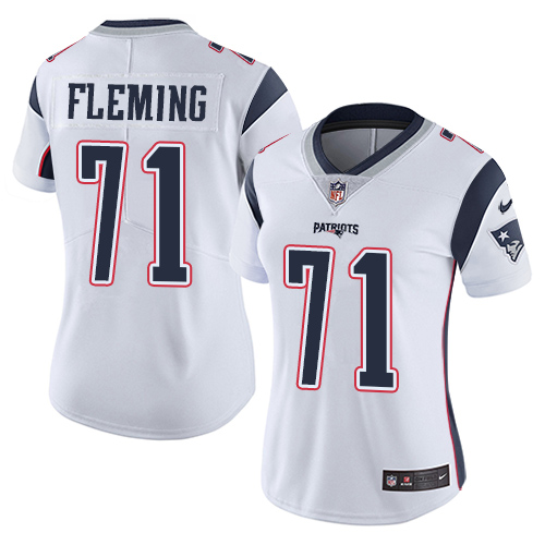 Women's Nike New England Patriots #71 Cameron Fleming White Vapor Untouchable Limited Player NFL Jersey