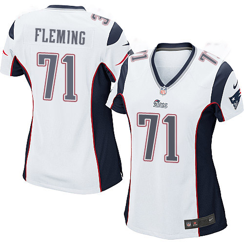 Women's Nike New England Patriots #71 Cameron Fleming Game White NFL Jersey