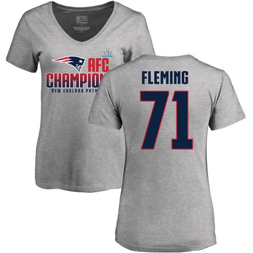 Women's Nike New England Patriots #71 Cameron Fleming Red Alternate Vapor Untouchable Elite Player NFL Jersey
