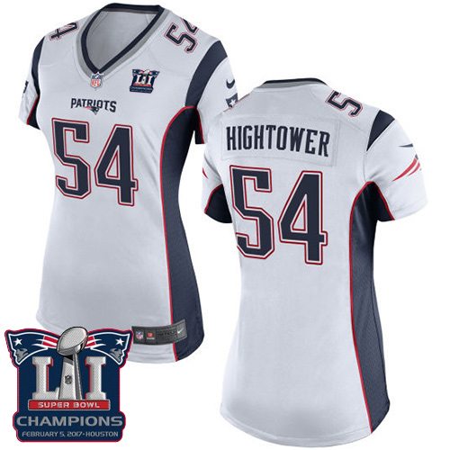 Women's Nike New England Patriots #54 Dont'a Hightower Elite White Super Bowl LI Champions NFL Jersey