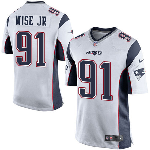 Men's Nike New England Patriots #91 Deatrich Wise Jr Game White NFL Jersey