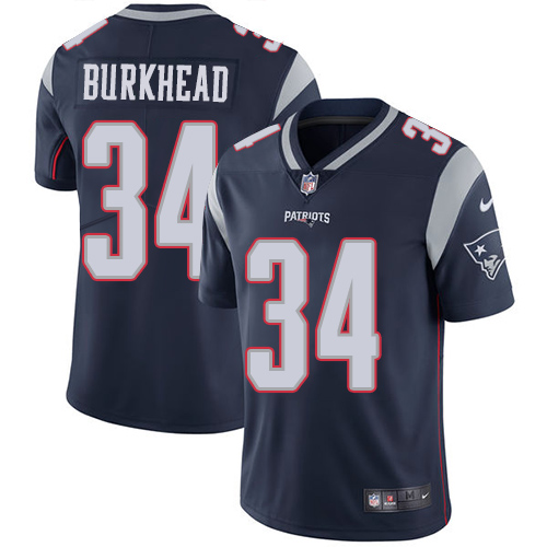 Men's Nike New England Patriots #34 Rex Burkhead Navy Blue Team Color Vapor Untouchable Limited Player NFL Jersey