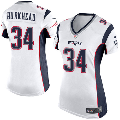 Women's Nike New England Patriots #34 Rex Burkhead Game White NFL Jersey
