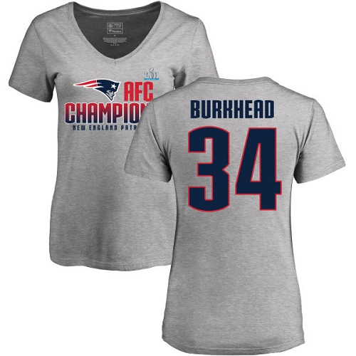 Women's Nike New England Patriots #34 Rex Burkhead Red Alternate Vapor Untouchable Elite Player NFL Jersey