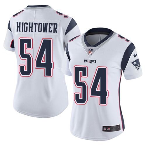 Women's Nike New England Patriots #54 Dont'a Hightower White Vapor Untouchable Limited Player NFL Jersey