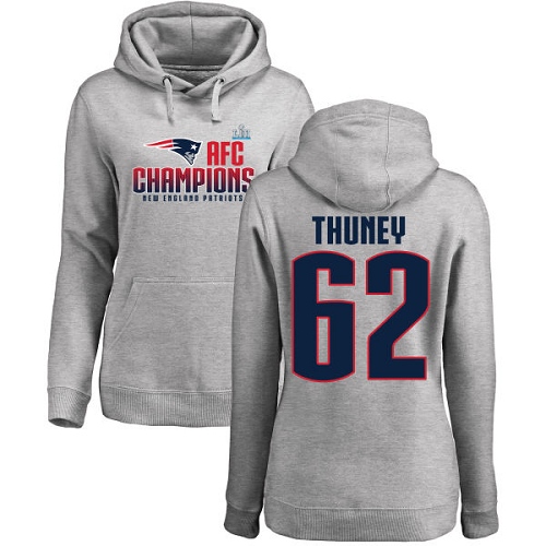 Women's Nike New England Patriots #62 Joe Thuney White Vapor Untouchable Elite Player NFL Jersey