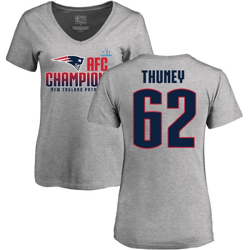 Women's Nike New England Patriots #62 Joe Thuney Red Alternate Vapor Untouchable Elite Player NFL Jersey