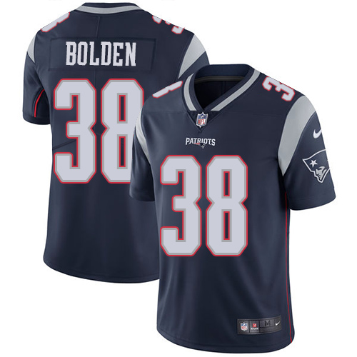 Youth Nike New England Patriots #38 Brandon Bolden Navy Blue Team Color Vapor Untouchable Limited Player NFL Jersey