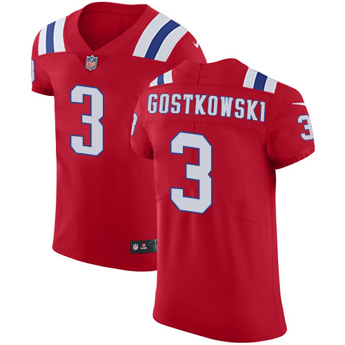 Men's Nike New England Patriots #3 Stephen Gostkowski Red Alternate Vapor Untouchable Elite Player NFL Jersey