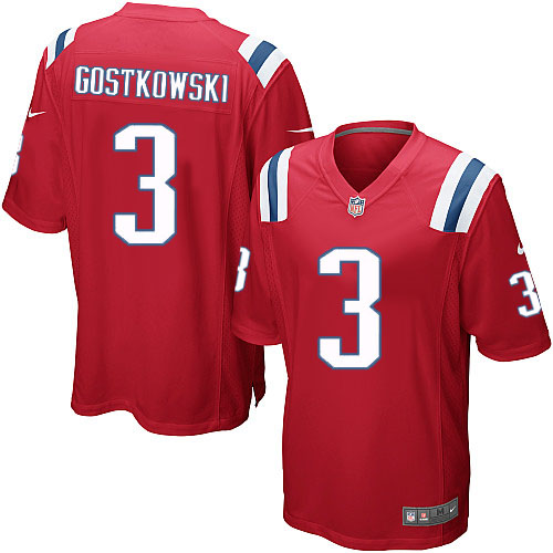 Men's Nike New England Patriots #3 Stephen Gostkowski Game Red Alternate NFL Jersey