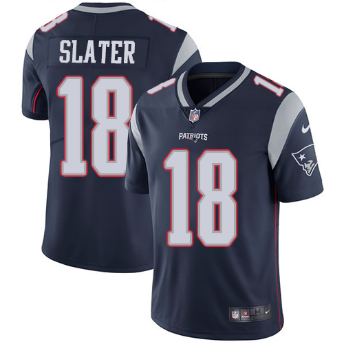Men's Nike New England Patriots #18 Matthew Slater Navy Blue Team Color Vapor Untouchable Limited Player NFL Jersey