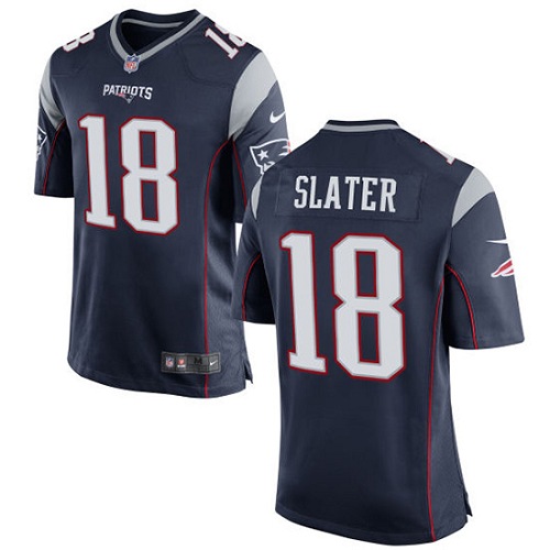 Men's Nike New England Patriots #18 Matthew Slater Game Navy Blue Team Color NFL Jersey
