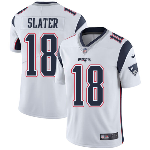 Men's Nike New England Patriots #18 Matthew Slater White Vapor Untouchable Limited Player NFL Jersey