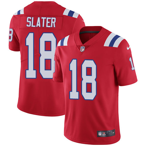 Men's Nike New England Patriots #18 Matthew Slater Red Alternate Vapor Untouchable Limited Player NFL Jersey