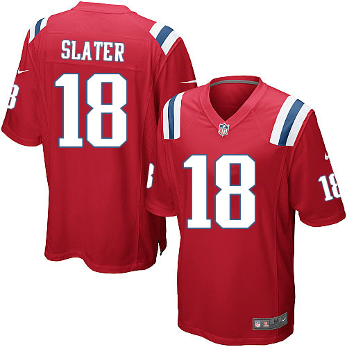 Men's Nike New England Patriots #18 Matthew Slater Game Red Alternate NFL Jersey